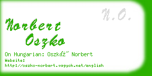 norbert oszko business card